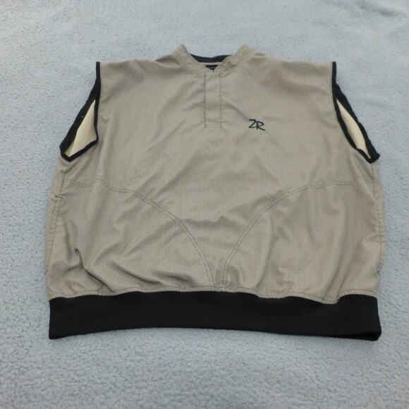 Zero Restriction Jacket Mens XL Vest Golf Brown Sleeveless Windbreaker Mock Neck - Picture 1 of 11
